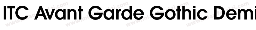 ITC Avant Garde Gothic Demi Conden字体转换